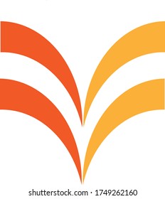 Letter v design logo vector stock
