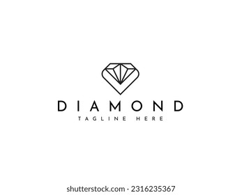 letra V diseño del logo del vector de joyería de belleza de diamante