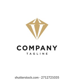 Letra V Vector de icono de logotipo de diamante