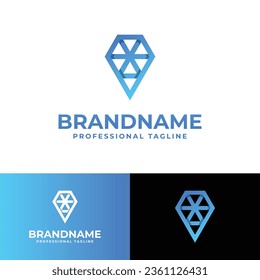 Letter V Diamond Technology Logo, suitable for any business related to Diamond with V initial. svg
