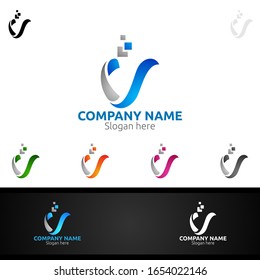 Buchstabe V für Logo, Marketing, Finanzen, Berater oder Invest-Design-Symbol für digitale Vektorillustration