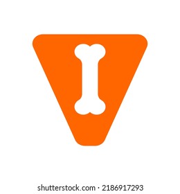 Letter V Dog Logo, Pet Care Logo Design Vector Template