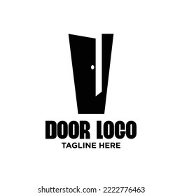 Inspiración de plantilla de diseño de logotipo de puerta V, Ilustración vectorial.