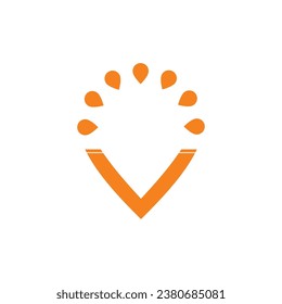 Letter V drops logo design vector royalty free image template 