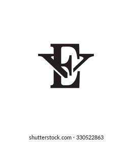 letter V and E monogram logo