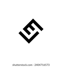 Letter V E square geometric symbol simple logo vector