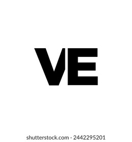 Letter V and E, VE logo design template. Minimal monogram initial based logotype.