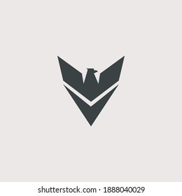Letter V Eagle logo design vector illustration