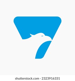 Letter V Eagle Logo Design. Transportation Symbol Vector Template
