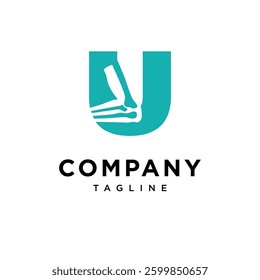 Letter V Elbow surgery Logo Icon Vector