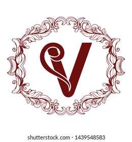 Letter V emblem design - Stock vector logo template. Business card templates.