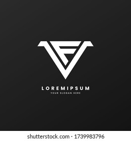 letter v and f monogram logo template for your brand, company, bussines and others. simple and elegant.
