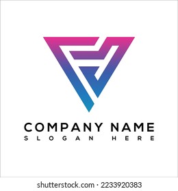 letter V F R creative logo design icon.