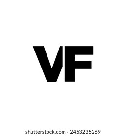 Letter V and F, VF logo design template. Minimal monogram initial based logotype.