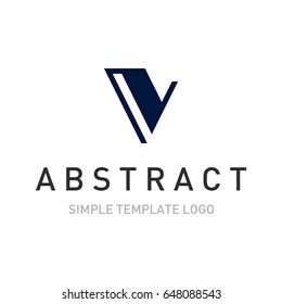letter v font logo design isolated on white background for business visual identity