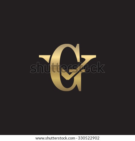 Letter V G Monogram Golden Logo Stock Vector (Royalty Free) 330522902 ...