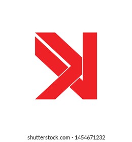 letter v geometric arrow overlapping logo vector