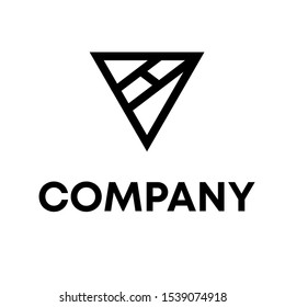 letter V H  logo vector sign template