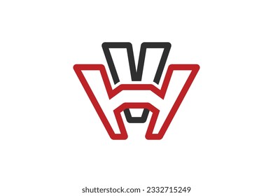 Buchstaben V und H, Monogramm-Logo-Design, Vektorgrafik