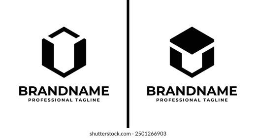 Letter V Hexagonal Logo, suitable for any business with V initials