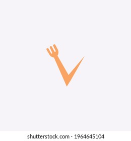 letter V hotel and restaurant business logo icon design template
