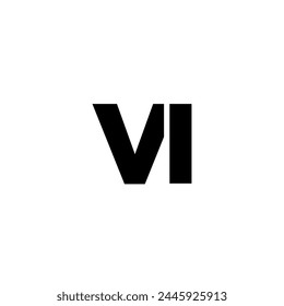 Buchstaben V und I, VI Logo Design Vorlage. Minimaler anfänglicher Monogramm-Logotyp.