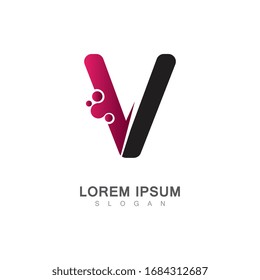 Letter V Icon With Creative design Modern. Vector Illustration