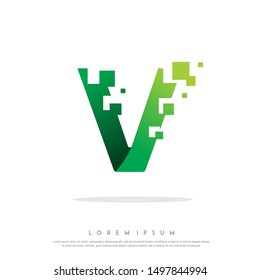 letter V icon design vector template illustration. geometric , modern logo