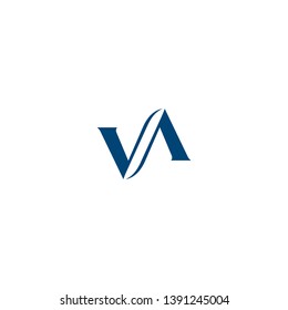 letter V A icon logo design concept