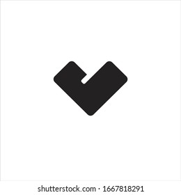 Elementos de plantilla de diseño de iconos de logotipo V - signo vectorial. Tarjeta de presentación