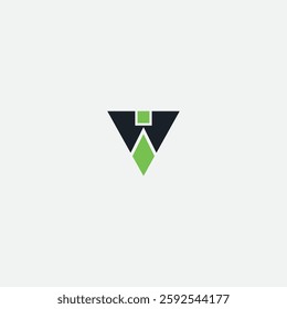 Letter V icon logo flat vector design