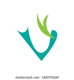 letter v icon vector design illustration
