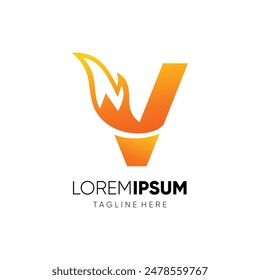Letter V Initial Fox Logo Design Vector Icon Graphic Emblem Symbol Illustration