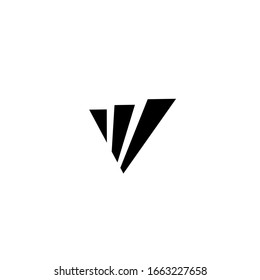 letter V initial logo design template