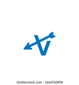 letter V initial logo design template