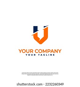 letter v initial logo in modern minimalist style
