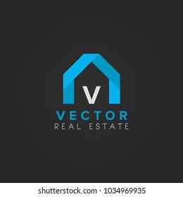 Letter V Initial Real estate logo icon