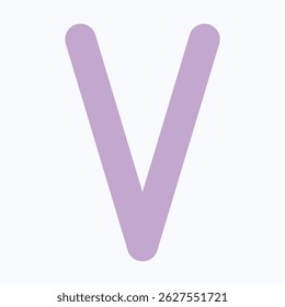Letter  V Isolated Vector Icon, Flat Style Isolated Vector Icon. 