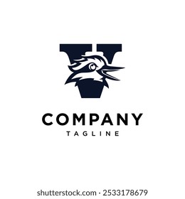 Letter V Kookaburra Bird Logo icon vector