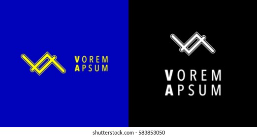 Letter V and A or L and A Logo Design