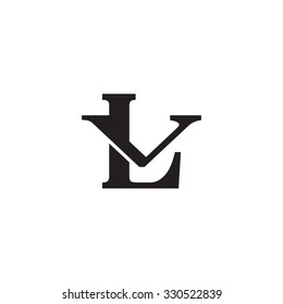 letter V and L monogram logo