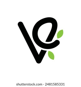 Letter V Leaf Line Business Icon Creative Design Logo