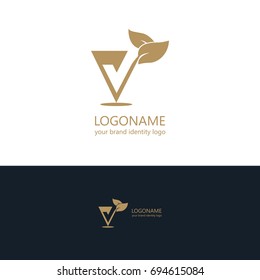 letter V leaf logo