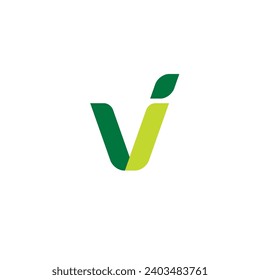 Letter V Leaf Logo Design. V Initial Logo