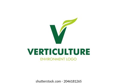 Letter V Leaf Logo : Suitable for Agriculture Theme, Environment Theme, Initial Theme, Infographics and Other Graphic Related Assets.