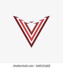 Logo de la letra V. Logo de la letra V. Diseño de logotipo de carta