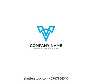 Letter V line logo design. Linear creative minimal monochrome monogram symbol. Universal elegant vector sign design. Premium business logotype. Graphic alphabet symbol for corporate business identity