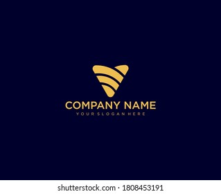 Diseño del logotipo de la línea de letra V. Símbolo monocromático monocromático lineal creativo mínimo. Diseño universal elegante de señalización vectorial. Logotipo de negocio premium. Símbolo gráfico del alfabeto para la identidad empresarial