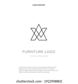 Diseño del logotipo de la línea de letra A V. Símbolo monograma monocromo mínimo creativo de lino bowtie. emblema vectorial universal elegante. Logotipo de negocio premium. Símbolo gráfico del alfabeto para identidad corporativa