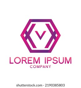 Logo-Design der Linie V. Kreatives Symbol für ein lineares Monogramm. Universelles elegantes Vektordesign. Premium-Typ des Firmenlogos. Bildalphabetensymbol für Technologieidentität